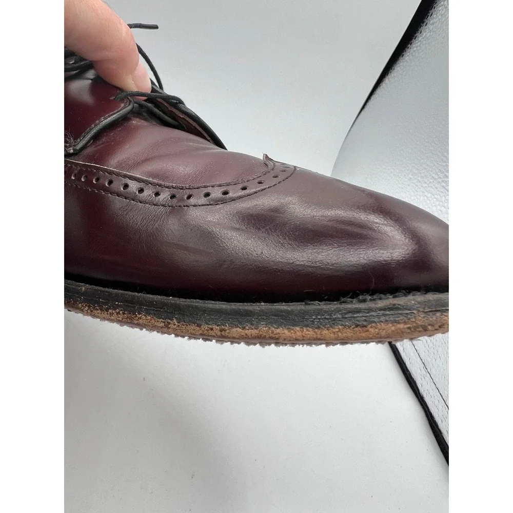 Allen Edmonds Richmond Wingtip Oxfords Mens‎ 11 D Burgundy Leather Made In USA
